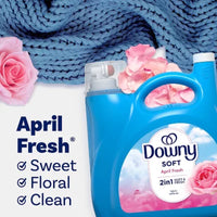 Downy Soft & Fresh Liquid Fabric Softener, April Fresh, 257 Loads, 150 Fl. Oz.