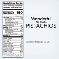Wonderful Lightly Salted Pistachios, No Shells, 24 Oz.
