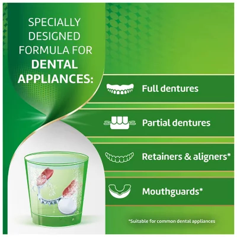 Polident Rapid Clean Dental Cleanser Tablets, 102 Ct., 2 Pk.