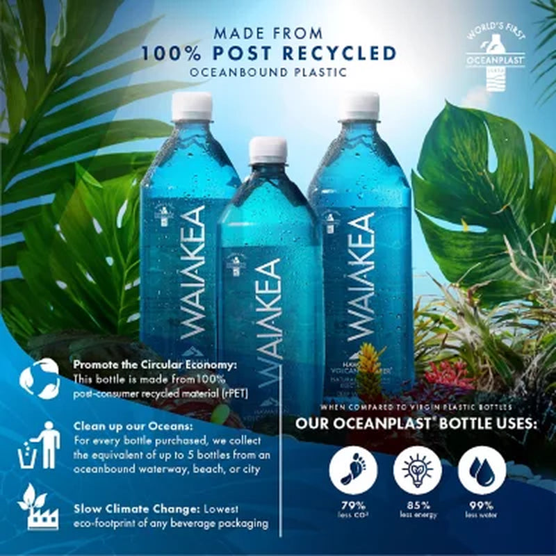 Waiakea Hawaiian Volcanic Water 1 L., 12 Pk.