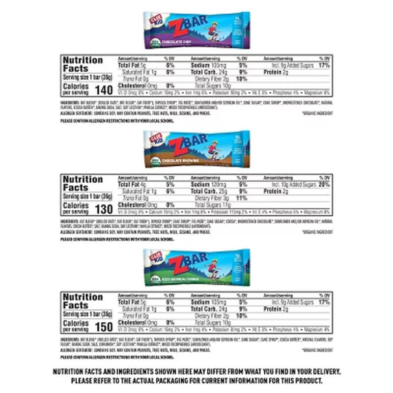 CLIF Kid Zbar, 1.27 Oz., 36 Ct.