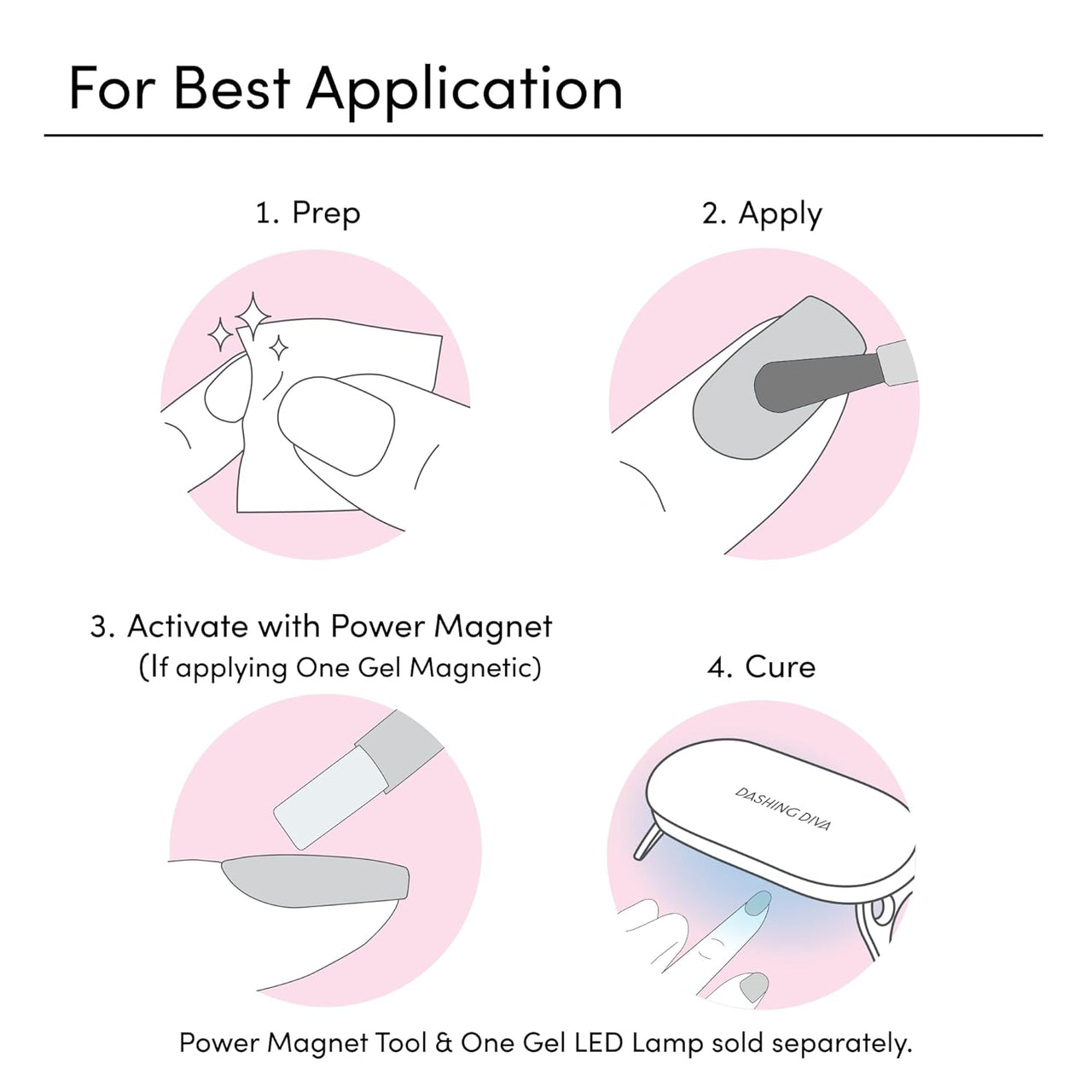 One Gel Color & Magnetic Duo - Midnight - Real Black & Rogue Magnetic Gel - 3-In-1 Base Coat, Nail Color & Top Coat - Gel Nail Polish Set