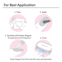 One Gel Color & Magnetic Duo - Midnight - Real Black & Rogue Magnetic Gel - 3-In-1 Base Coat, Nail Color & Top Coat - Gel Nail Polish Set