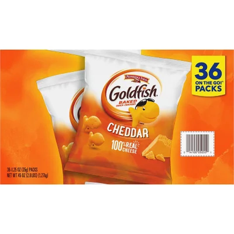 Pepperidge Farm Goldfish Cheddar Crackers, 1.25 Oz., 36 Pk.