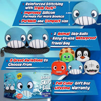Activ Life 2 Pack Ultimate Skip Ball – Water Bouncing Ball, Create Memories with Friends & Family at the Beach or Pool, Whale