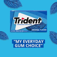 Trident Original Flavor Sugar Free Gum, 14 Pcs., 15 Pk.