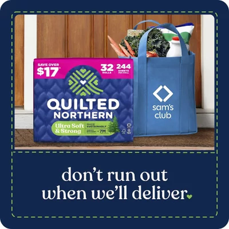 Quilted Northern Ultra Soft & Strong 2-Ply Toilet Paper 32 Rolls, 244 Sheets/Roll