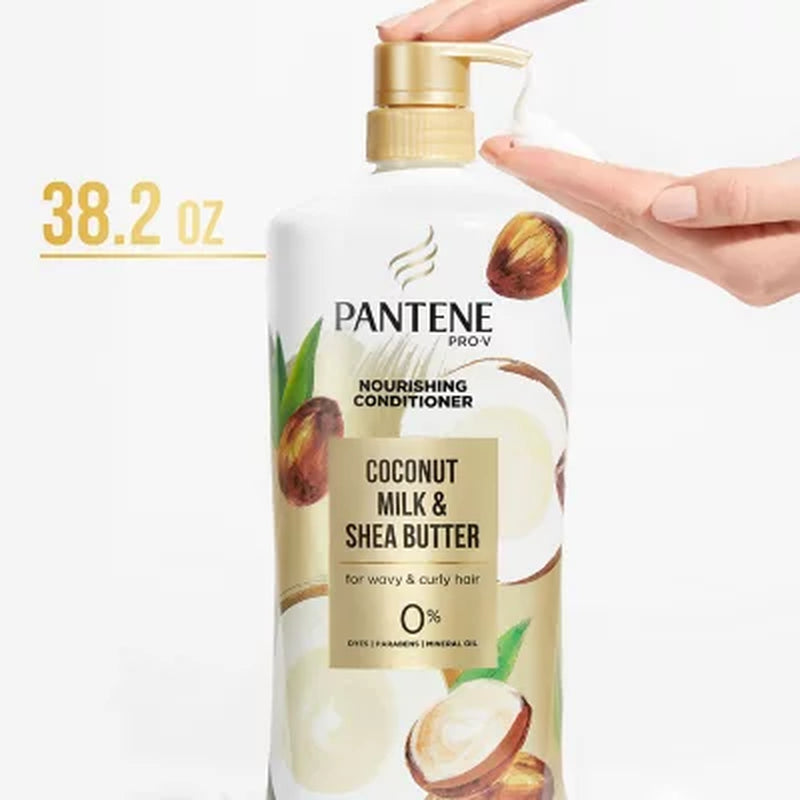 Pantene Pro-V Nourishing Coconut Milk and Shea Butter Conditioner, 38.2 Fl. Oz.