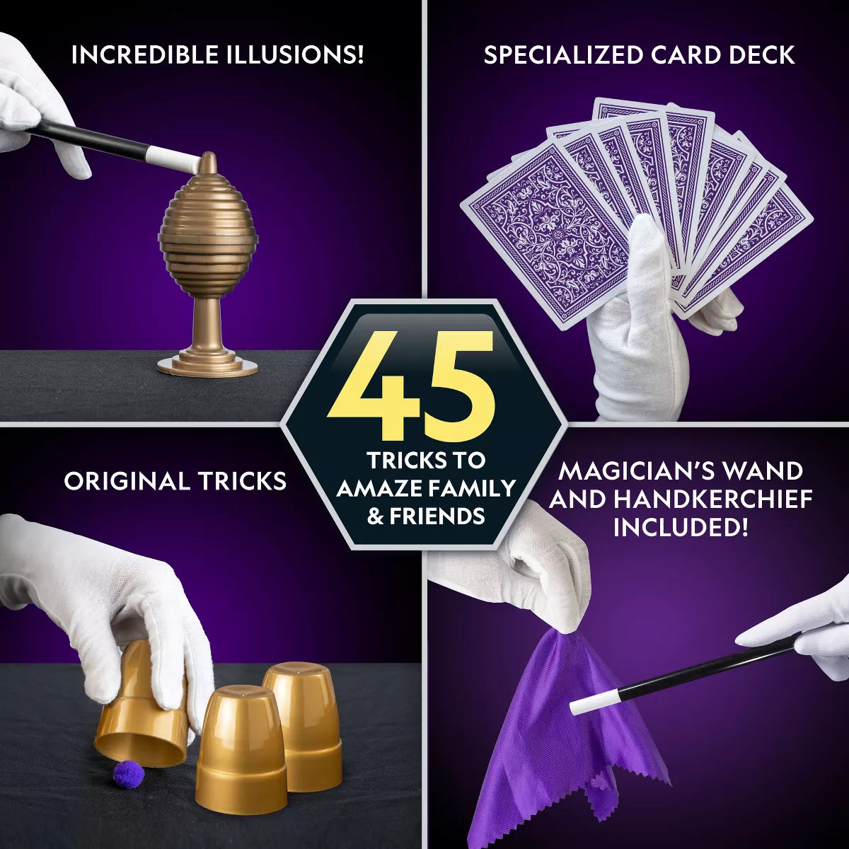 NATIONAL GEOGRAPHIC Kids Magic Set - 45 Magic Tricks for Kids to Perform with Step-By-Step Video Instructions