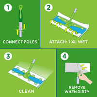 Sweeper XL Wet Mopping Cloth Refills with Open Window Scent (12-Count)