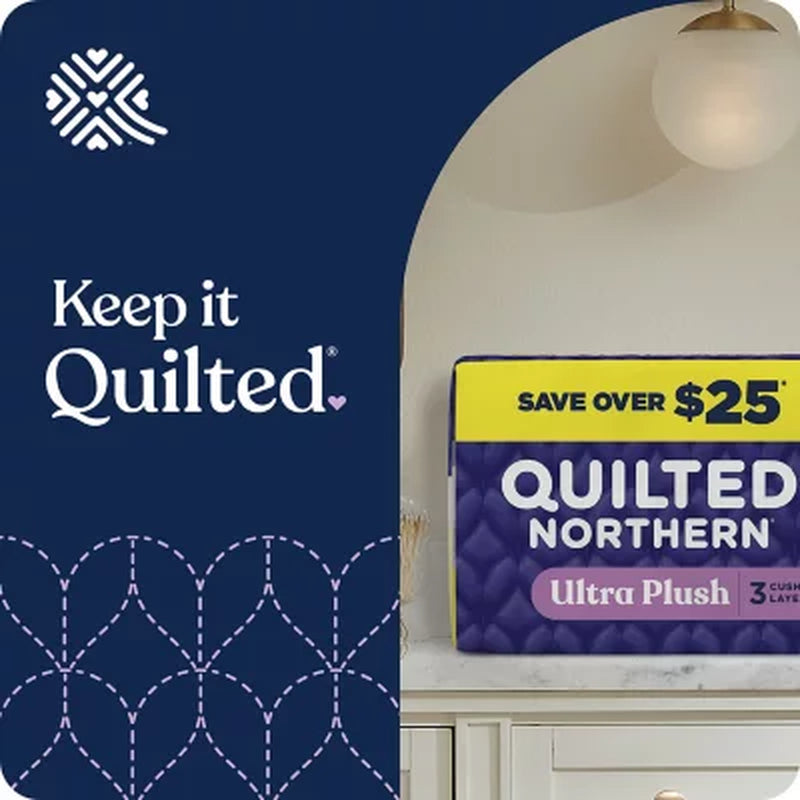 Quilted Northern Ultra Plush 3-Ply Toilet Paper 36 Rolls, 255 Sheets/Roll