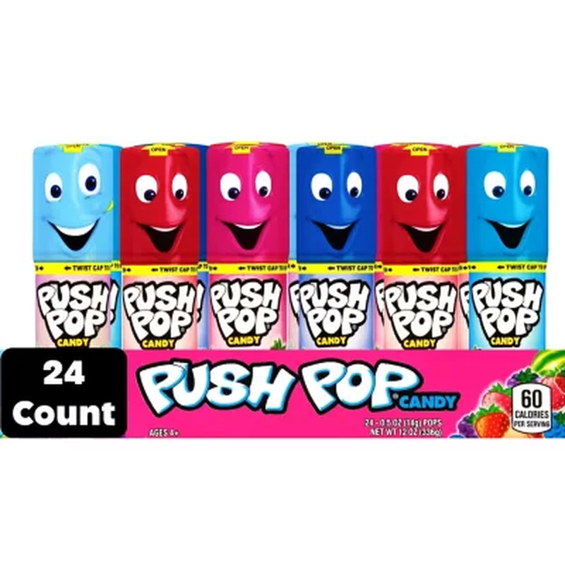 Push Pop Variety Pack Candy, 0.5 Oz., 24 Ct.