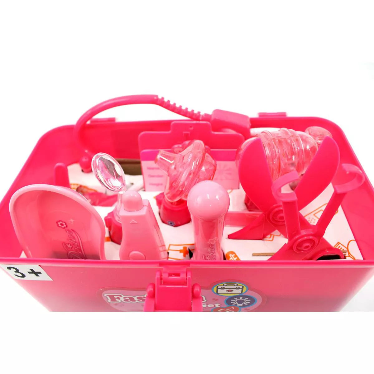 Link Worldwide Ready! Set! Play! Doctor Nurse Medical Kit Playset, Doctor Pretend Play Toy for Girls (Pink)