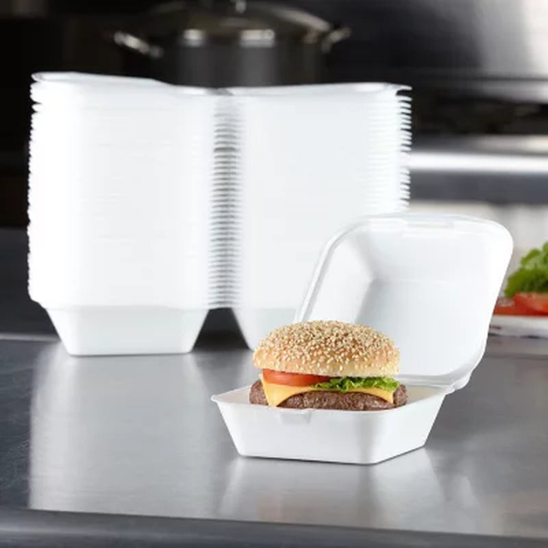 Hefty Supreme Large Sandwich Foam Hinged Lid Containers, 6" 300 Ct.