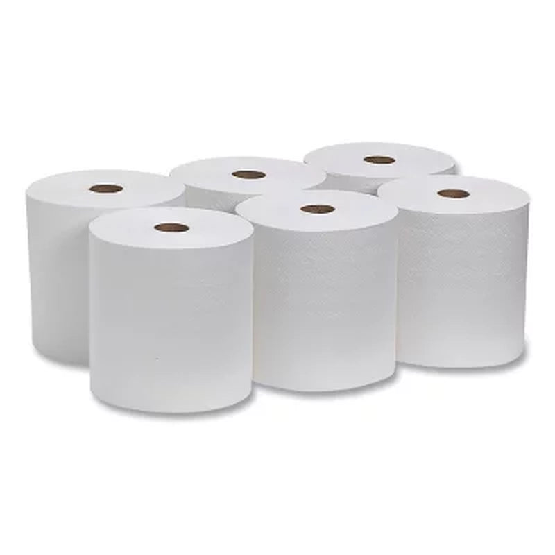 Marathon Hardwound Roll 1-Ply White Paper Towels 6 Rolls, 700 Ft./Roll