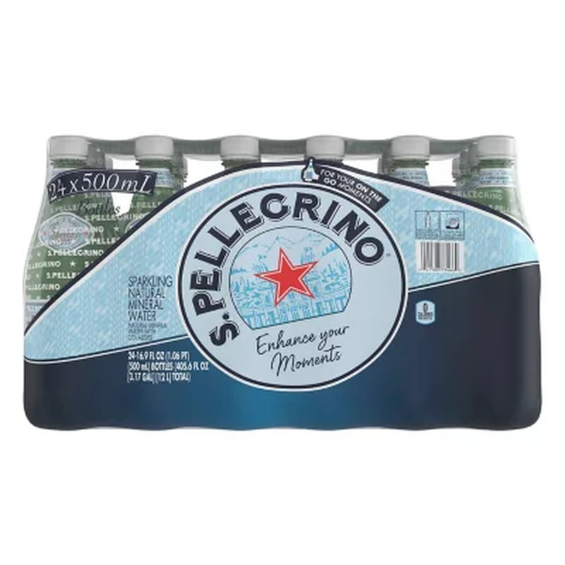 S.Pellegrino Sparkling Natural Mineral Water 16.9 Fl. Oz., 24 Pk.