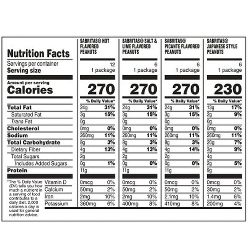 Sabritas Variety Pack Peanuts, 30 Pk.