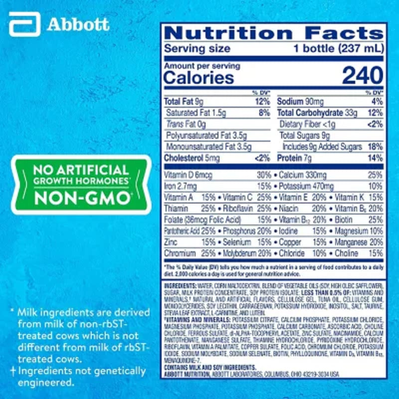 Pediasure Grow and Gain Nutrition Shake for Kids, Vanilla 8 Fl. Oz., 24 Pk.