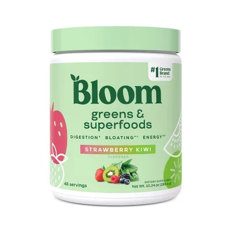 Bloom Nutrition Greens & Superfoods Powder, Strawberry Kiwi, 0.5 Lbs.