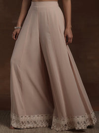 Libas Art Pink Embroidered Georgette 3 Piece Co-Ords