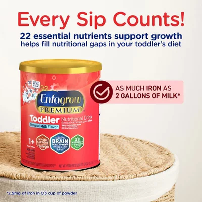 Enfagrow Premium Toddler Nutritional Drink, Milk-Flavored, 36.6 Oz.