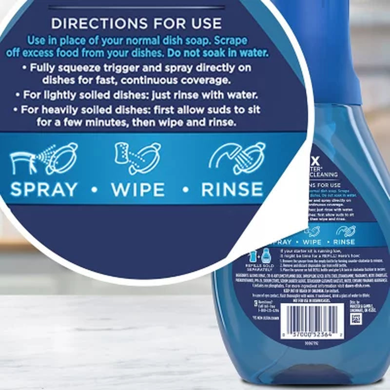 Dawn Platinum Powerwash Dish Soap Spray, Fresh Scent, 4 Refills, 64 Fl. Oz.