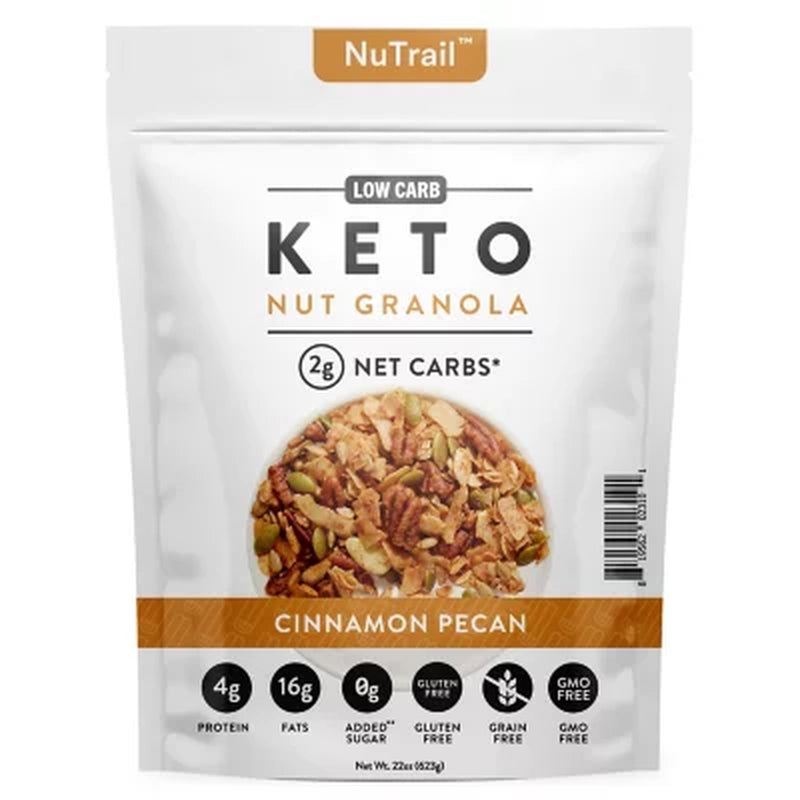 Nutrail Low Carb Keto Nut Granola, Cinnamon Pecan, 22 Oz.