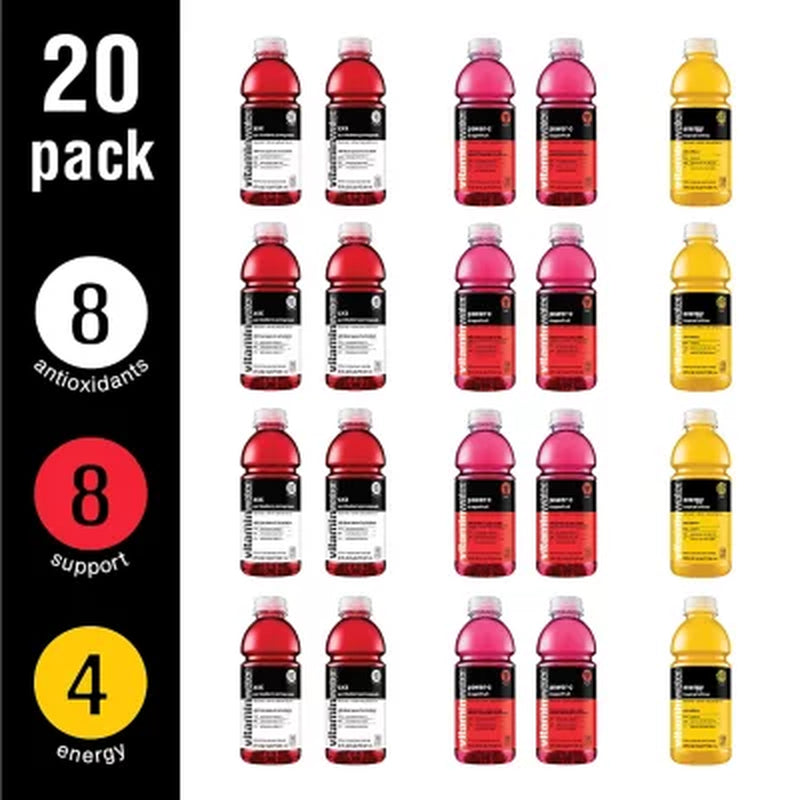 Glaceau Vitaminwater Variety Pack 20 Fl. Oz., 20 Pk.