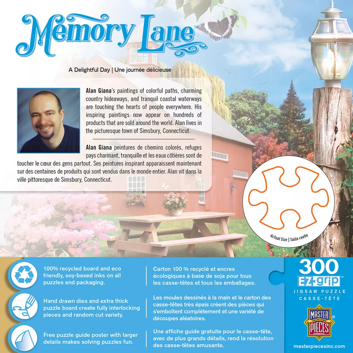 Masterpieces 300 Piece EZ Grip Jigsaw Puzzle - a Delightful Day - 18"X24".