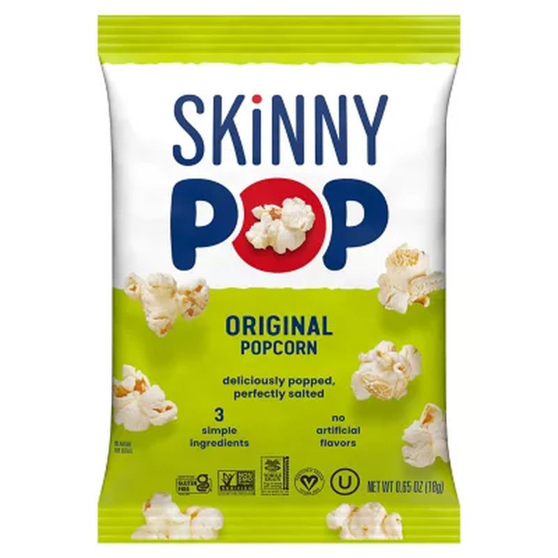 Skinnypop Original Popcorn Snack Bags, 0.65 Oz., 28 Pk.