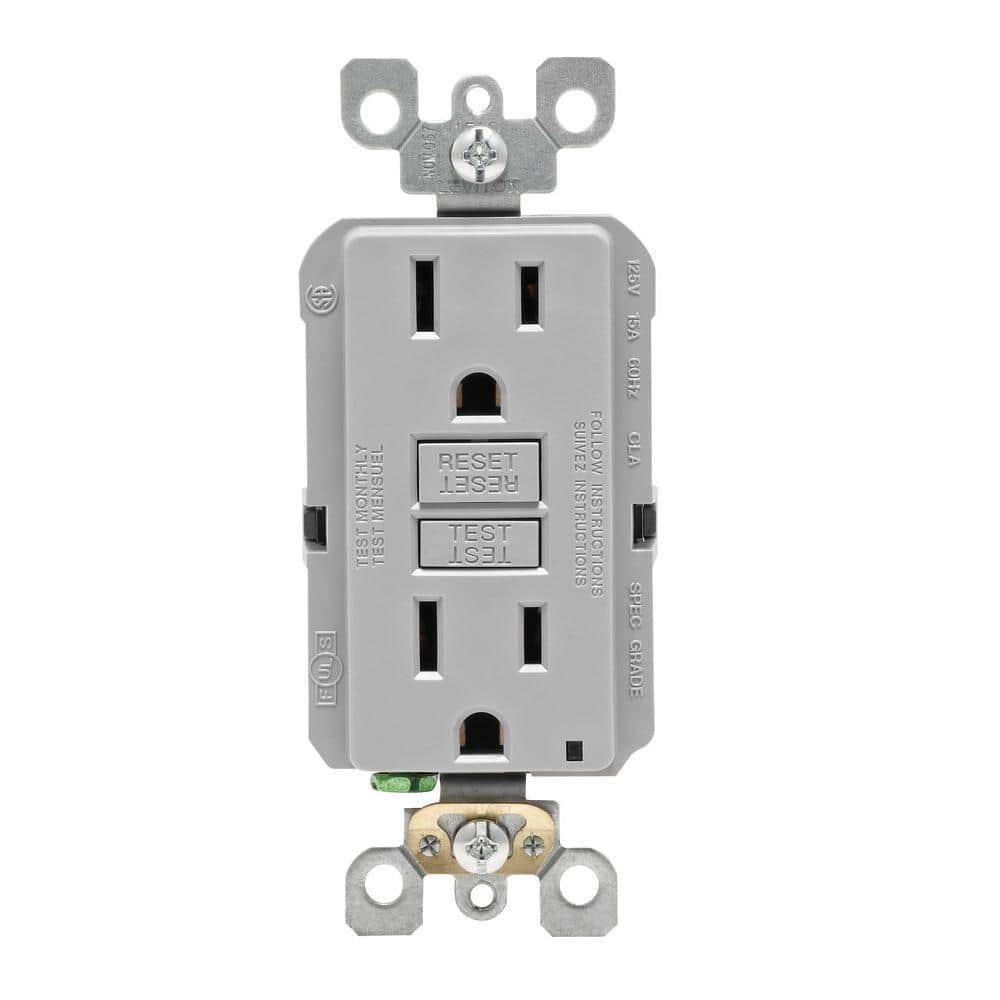 15 Amp 125-Volt Duplex Self-Test Slim GFCI Outlet, White (4-Pack) GFNT1-4W