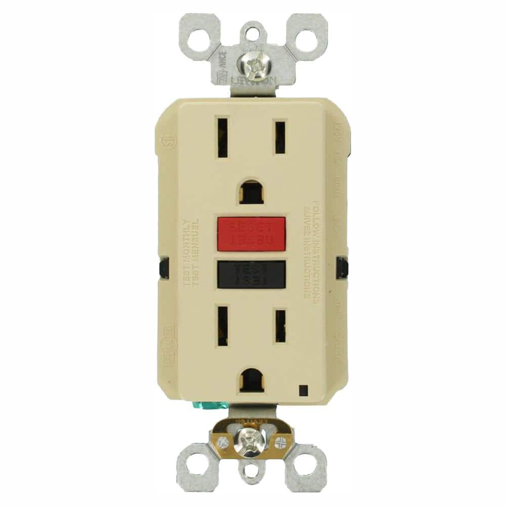15 Amp 125-Volt Duplex Self-Test Slim GFCI Outlet, White (4-Pack) GFNT1-4W