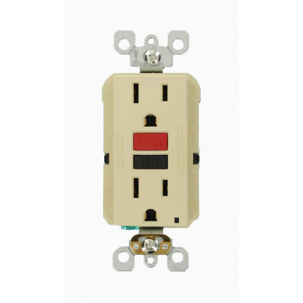 15 Amp 125-Volt Duplex Self-Test Slim GFCI Outlet, White (4-Pack) GFNT1-4W