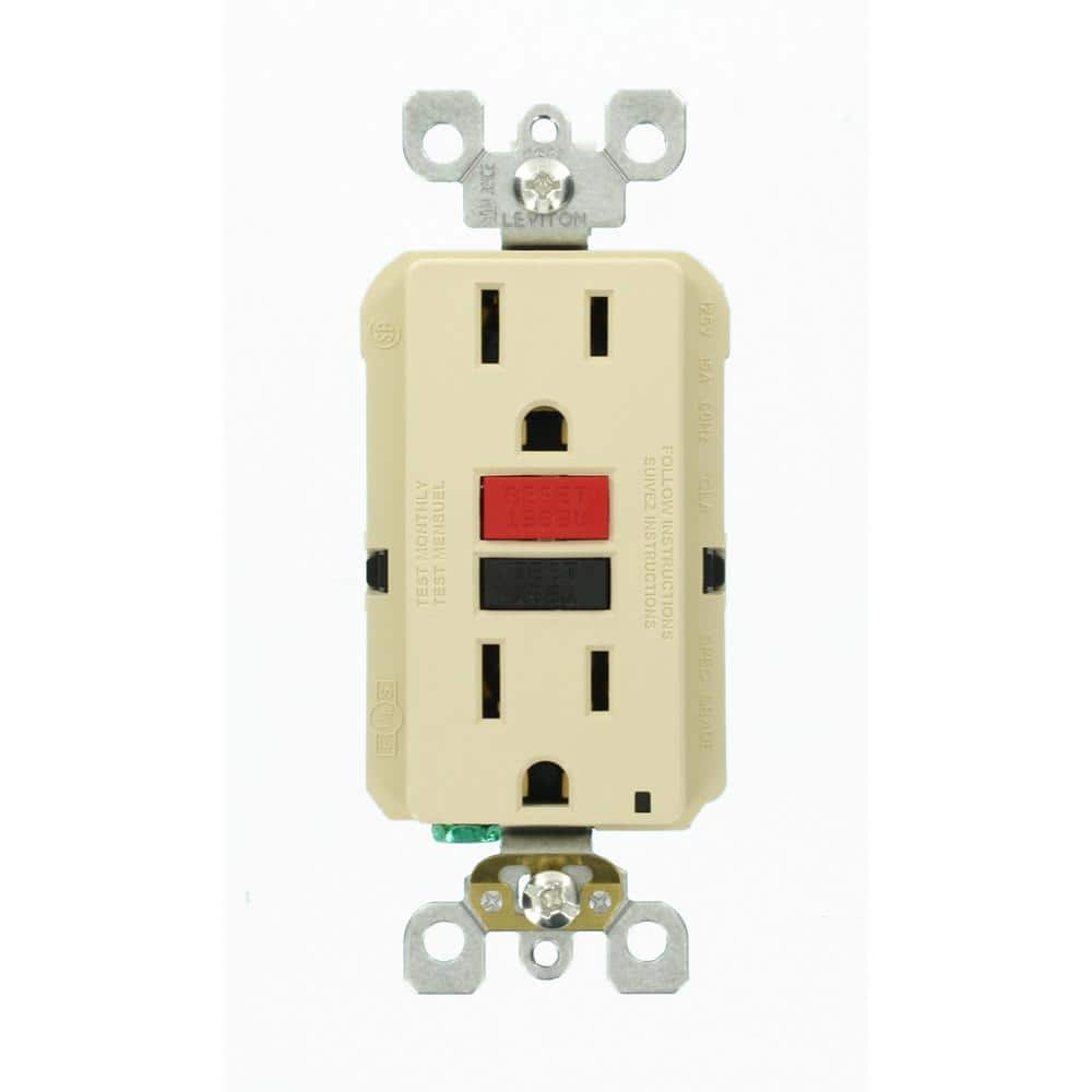 15 Amp 125-Volt Duplex Self-Test Slim GFCI Outlet, White (4-Pack) GFNT1-4W