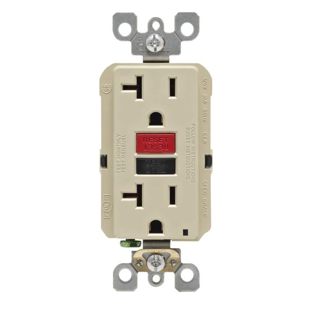 15 Amp 125-Volt Duplex Self-Test Slim GFCI Outlet, White (4-Pack) GFNT1-4W