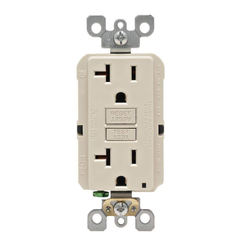 15 Amp 125-Volt Duplex Self-Test Slim GFCI Outlet, White (4-Pack) GFNT1-4W