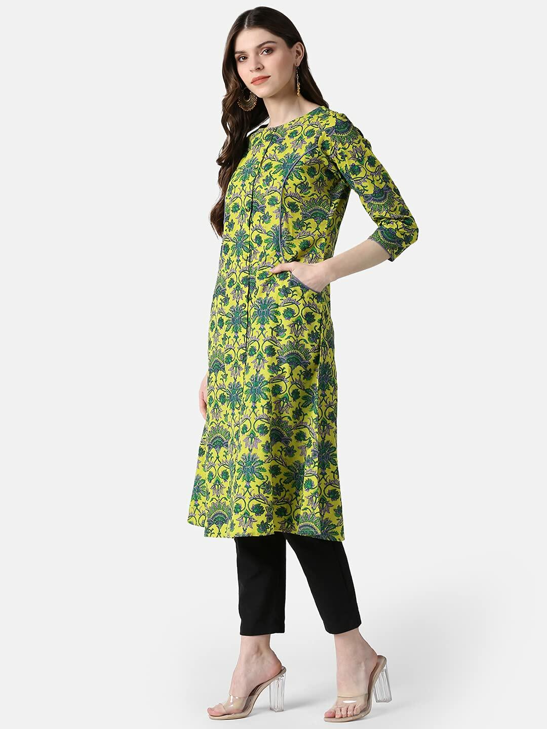 Vaamsi Women's  Cotton Regular Kurta