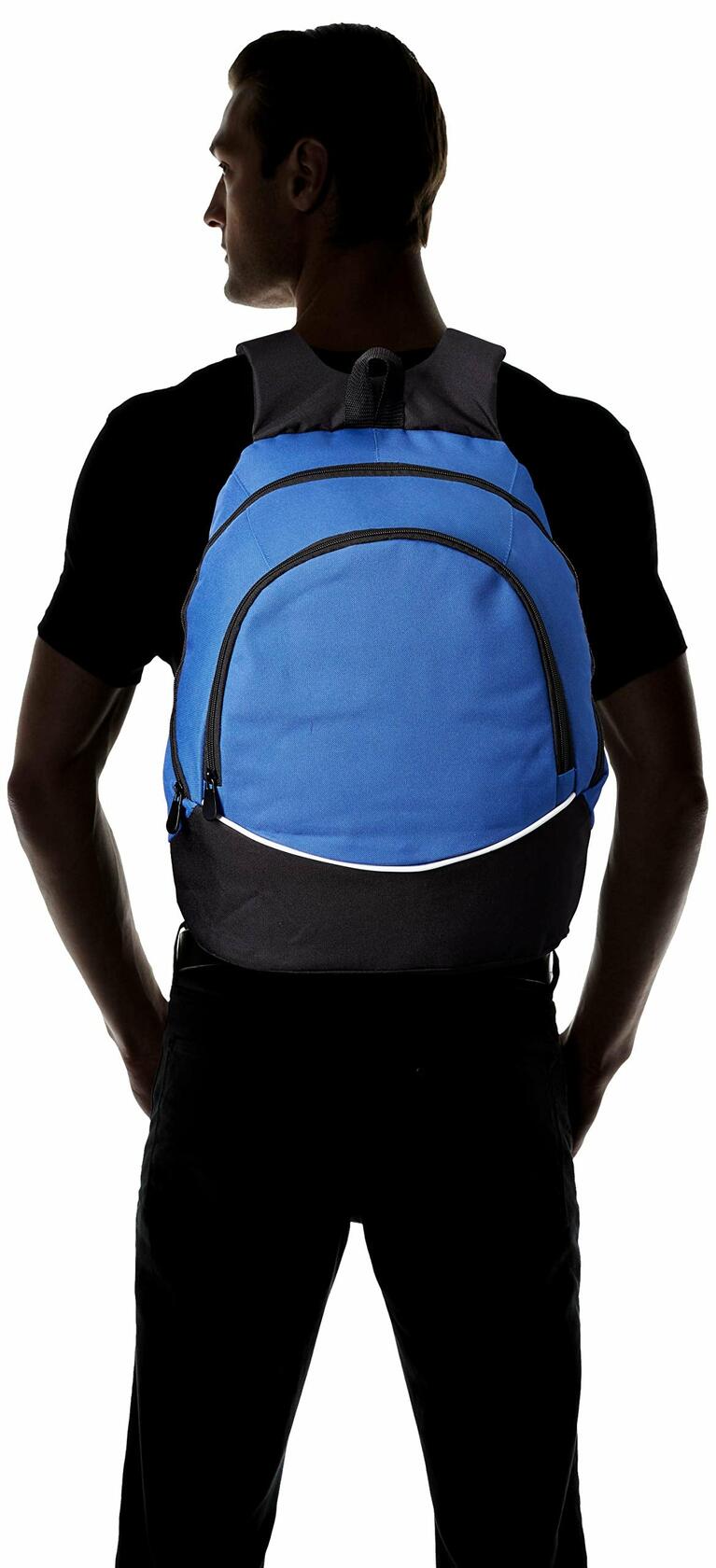 Augusta Sportswear Large Tri-Color Backpack, One Size, Royal/Black/White