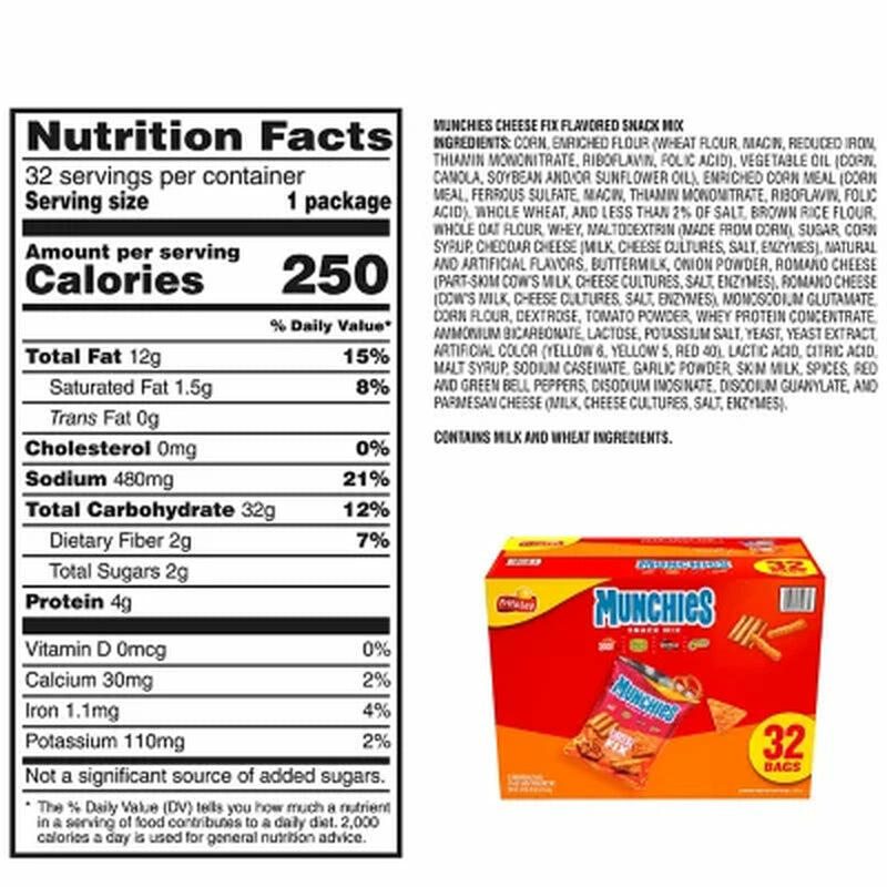 Munchies Snack Mix Cheese Fix, 1.75 Oz., 32 Pk.