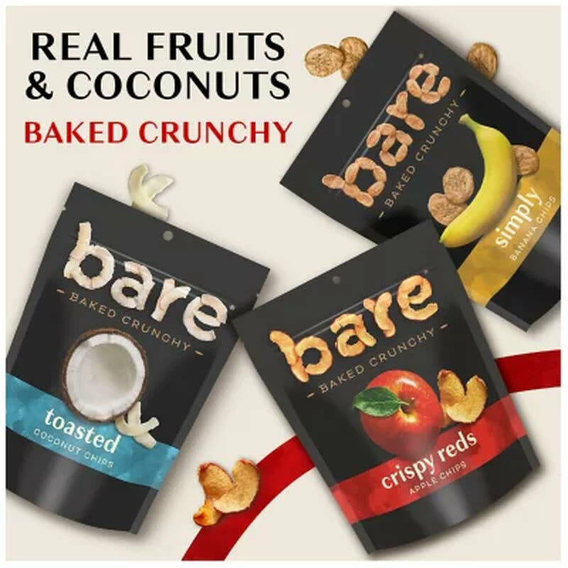 Bare Baked Crunchy Variety Pack Chips, 0.53 Oz., 18 Pk.