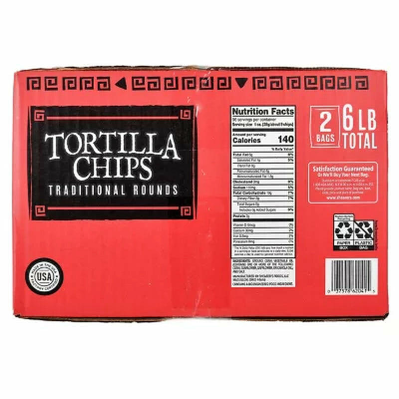 Shearer's Foods round Tortilla Chips, 2 Pk., 48 Oz.