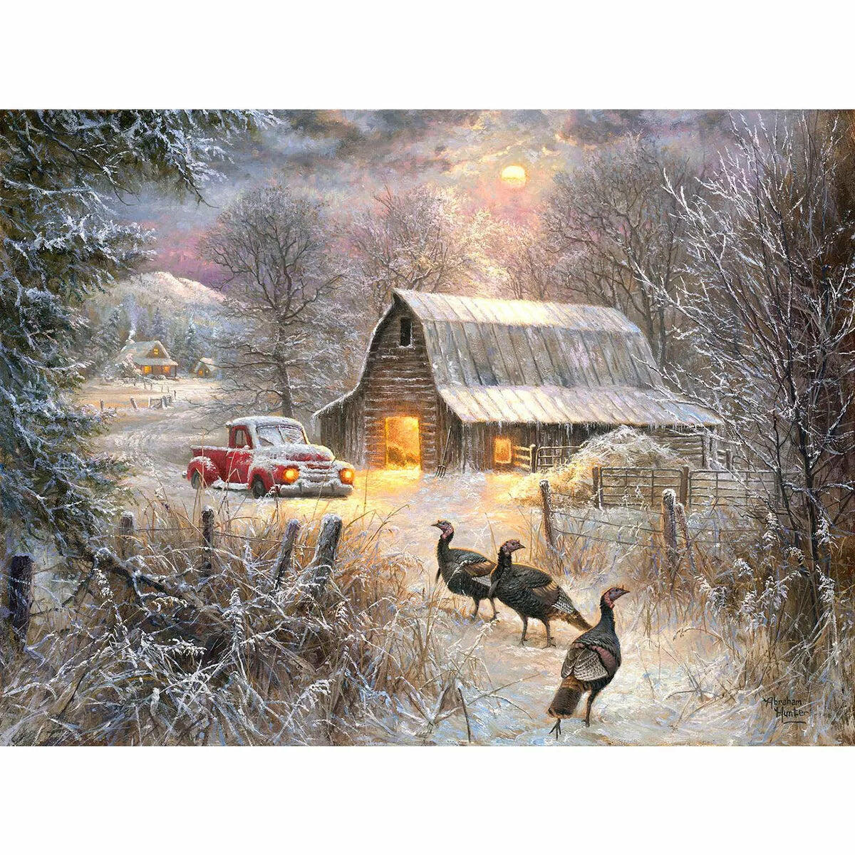 Sunsout Turkey Road 1000 Pc Thanksgiving Jigsaw Puzzle 69868