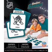 Masterpieces Officially Licensed NHL San Jose Sharks Matching Game for Kids and Families.