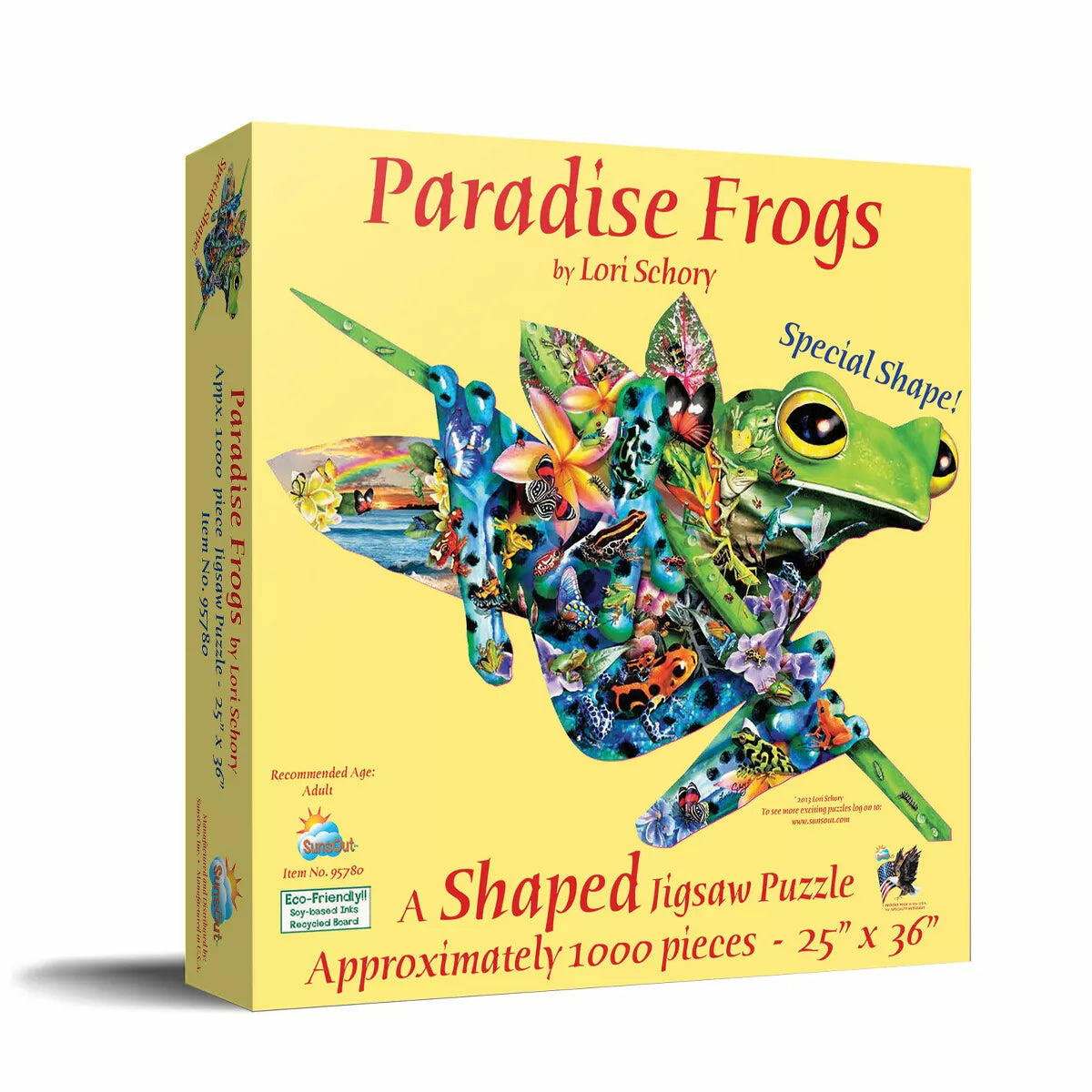 Sunsout Paradise Frogs 1000 Pc Special Shape Jigsaw Puzzle 95780