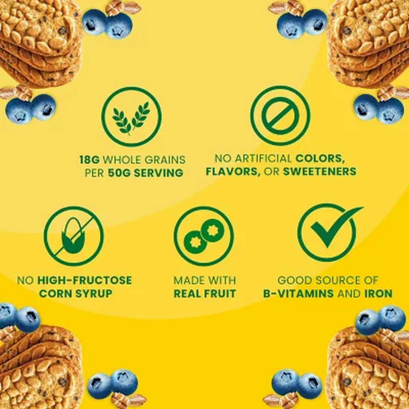 Belvita Blueberry Breakfast Biscuits, 4 Biscuits per Pack, 25 Pk.