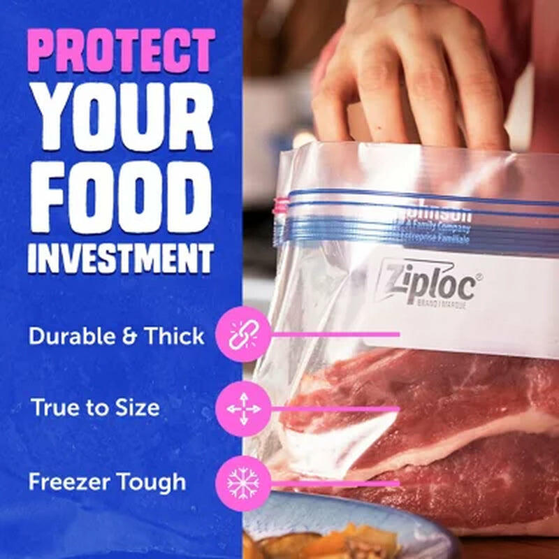 Ziploc Stay Open Design Gallon Freezer Bags, 152 Ct.