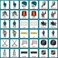 Masterpieces Officially Licensed NHL San Jose Sharks Matching Game for Kids and Families.