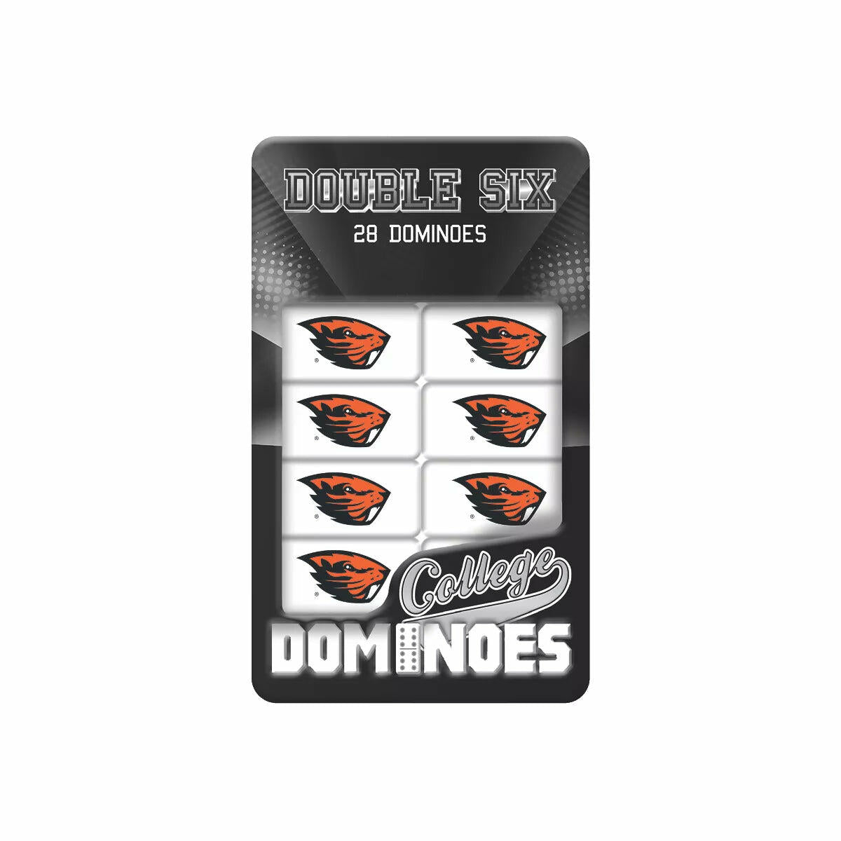 Masterpieces Officially Licensed NCAA Oregon State Beavers 28 Piece Dominoes Game for Adults.