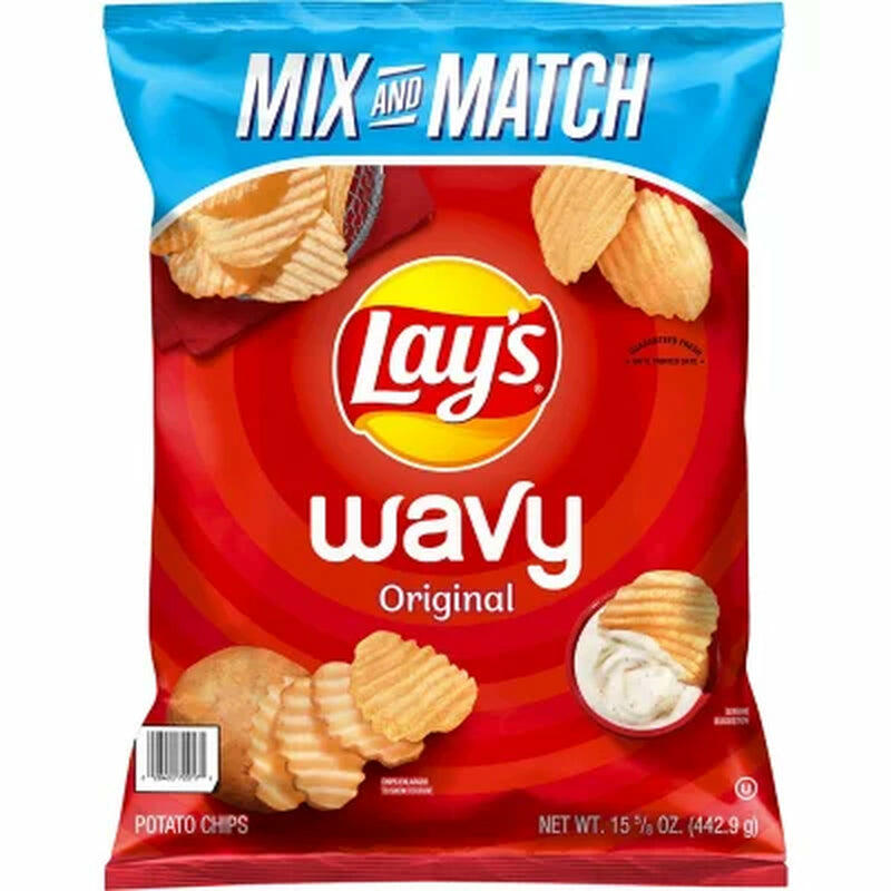 Lay's Wavy Original Potato Chips, 15.625 Oz.