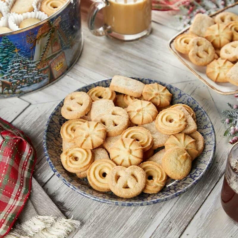 Jacobsens Original Premium Danish Butter Cookie Tin, 3.5 Lbs.